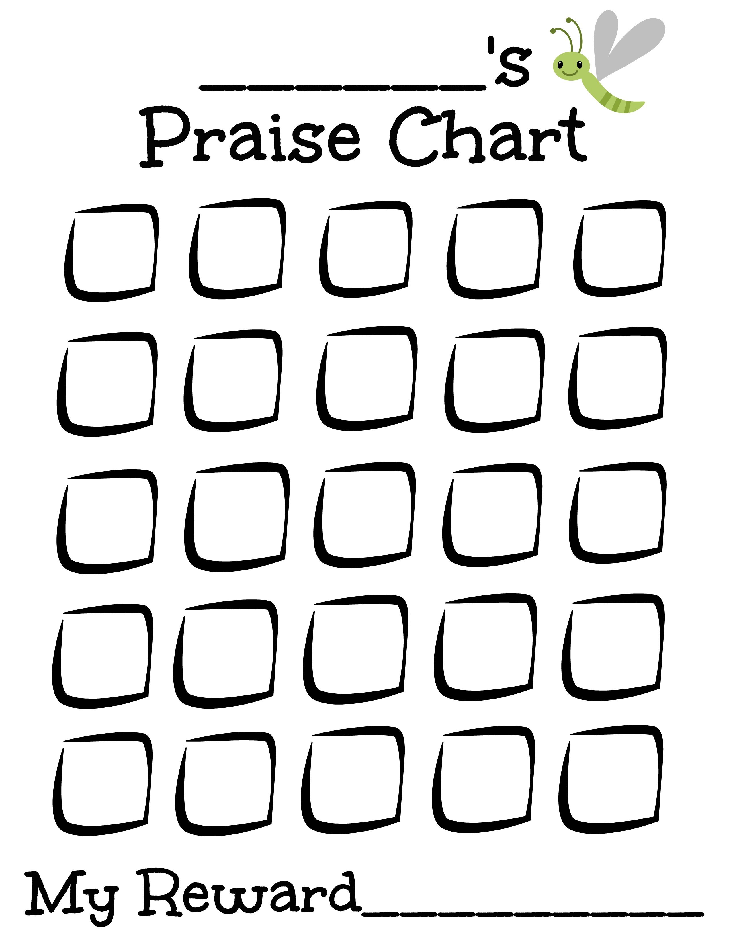 free printable praise chart free printable chart and child behavior charts for toddlers printable