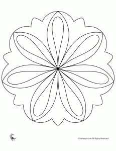Easy Flower Mandala Coloring Page And Others