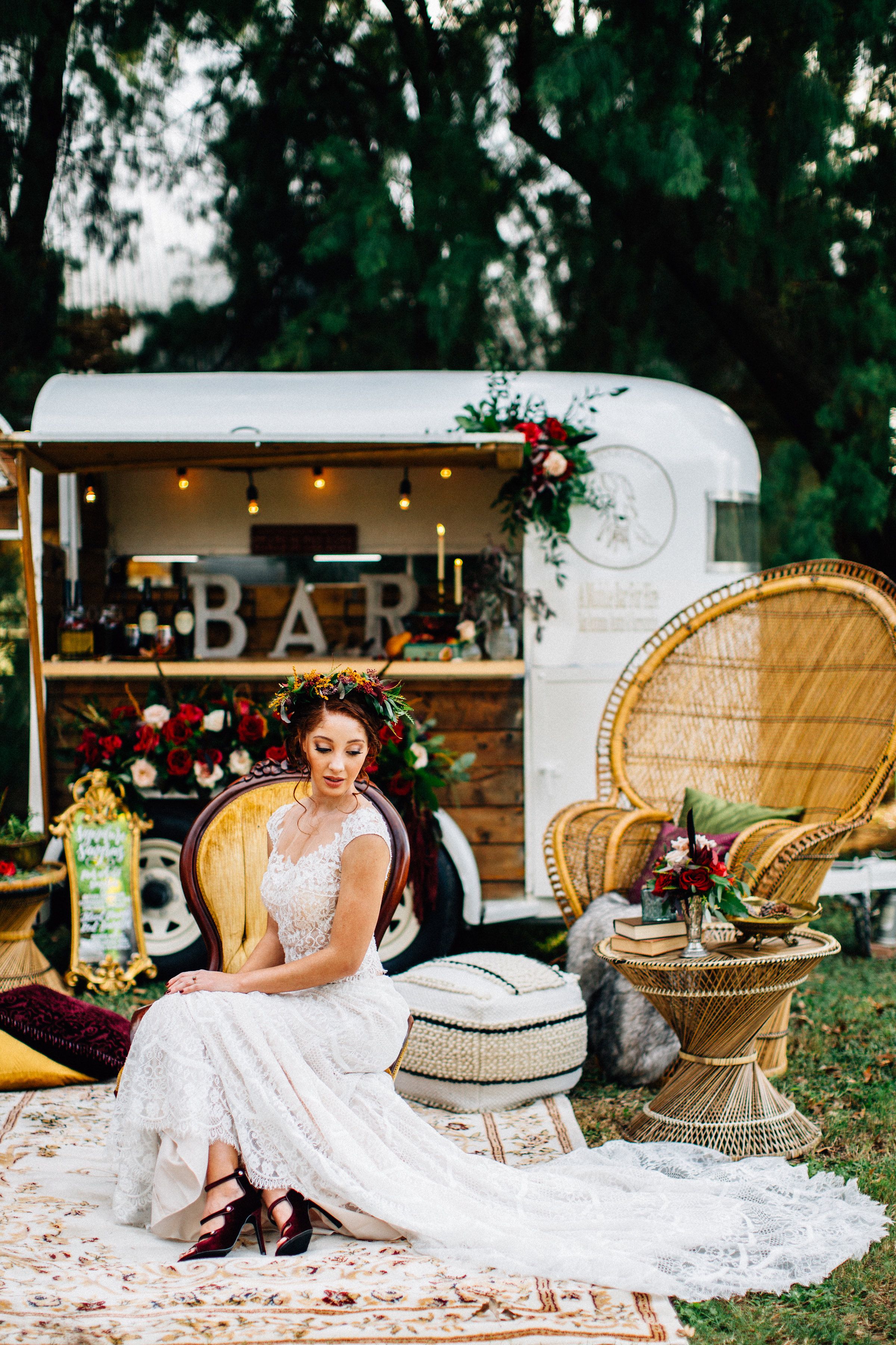 Crimson & Candlelight in The Pines A Bohemian Styled