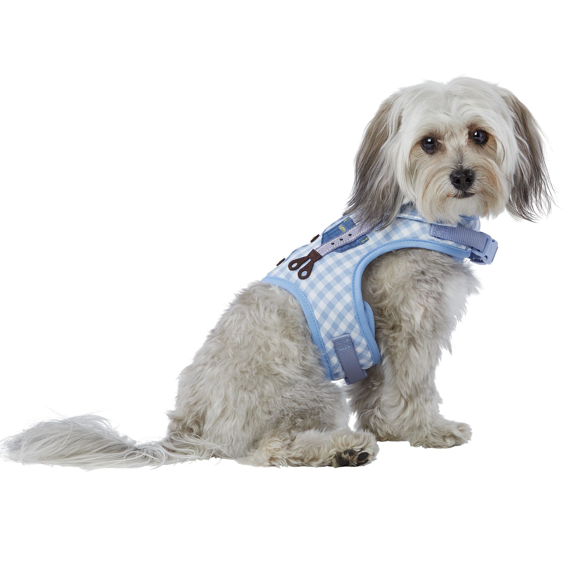 Top Paw Suspenders Puppy Dog Harness Size 2x Small Blue White