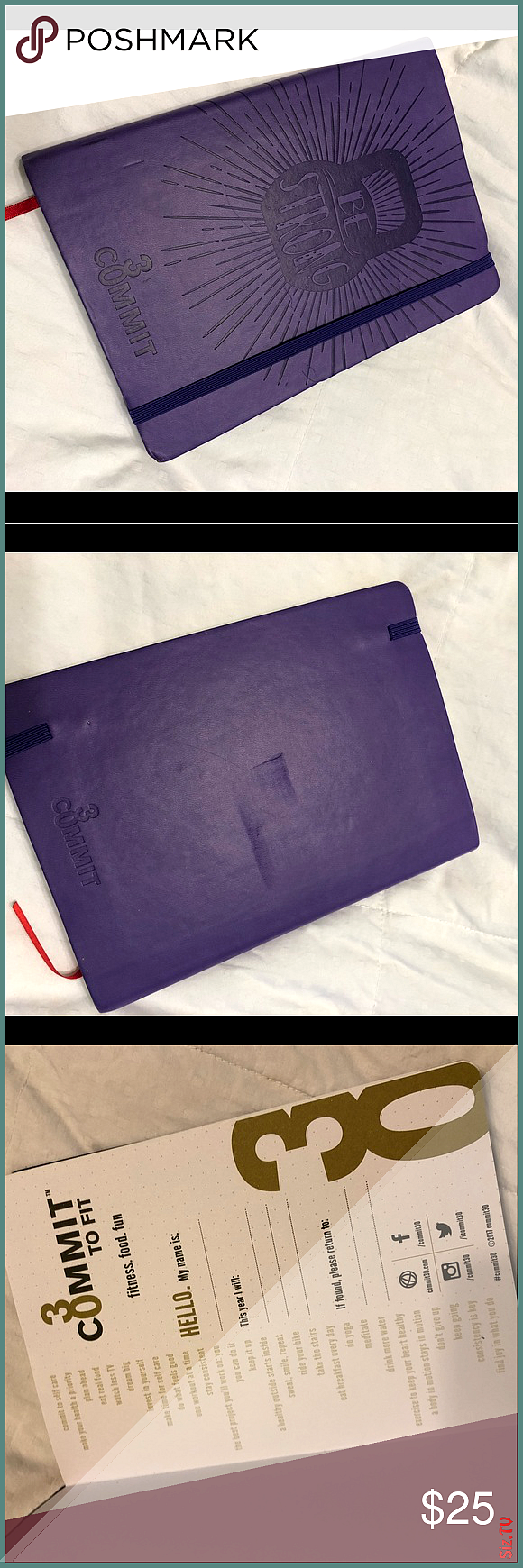Commit30 Fitness Journal Commit30 Fitness Journal Purple color I have only written in the first page...