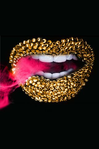 Smoky Bling Iphone Wallpaper Lip Wallpaper Bling Lips Lipstick