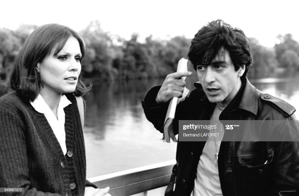 al pacino and marthe keller during the filming of bobby deerfield (1977