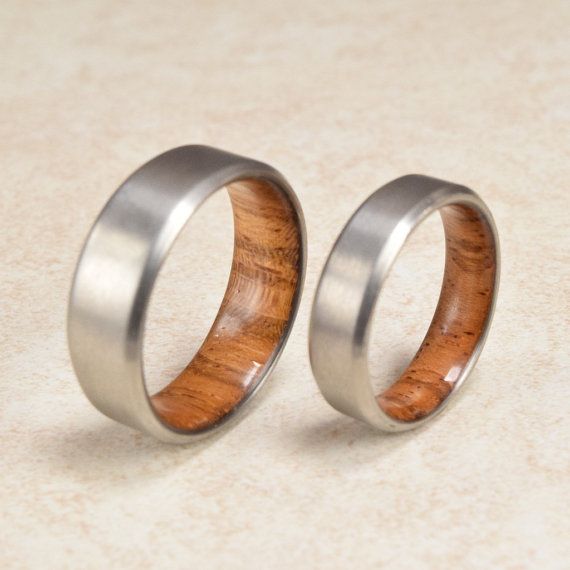 Mens Anium And Brazilian Cherry Wedding Ring With Beveled Edges Hey I Found This Really Awesome Etsy Listing At Https Www 220322148 Anium Brazilian Cherry Lined Ring