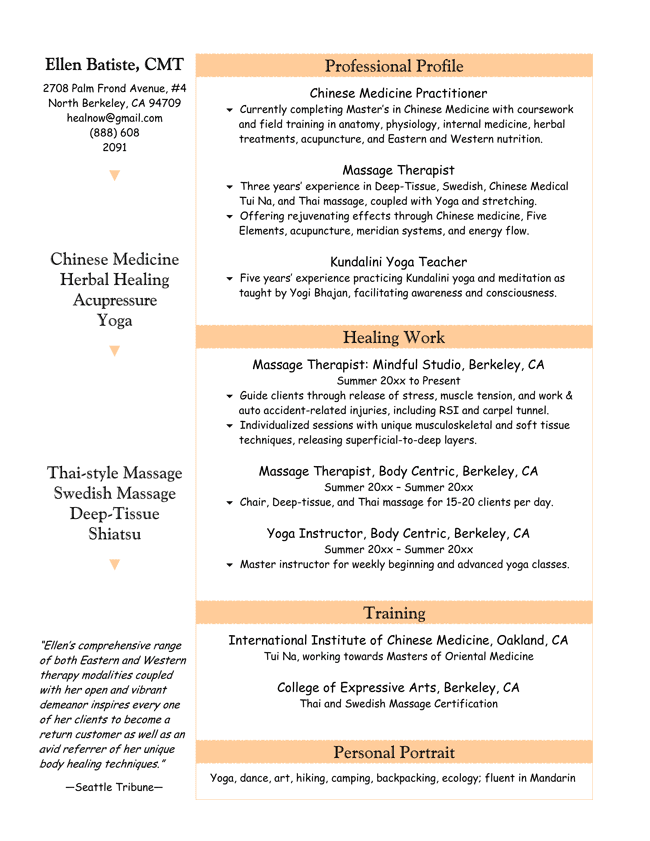 massage therapy resume physical therapy assistant resume letter of