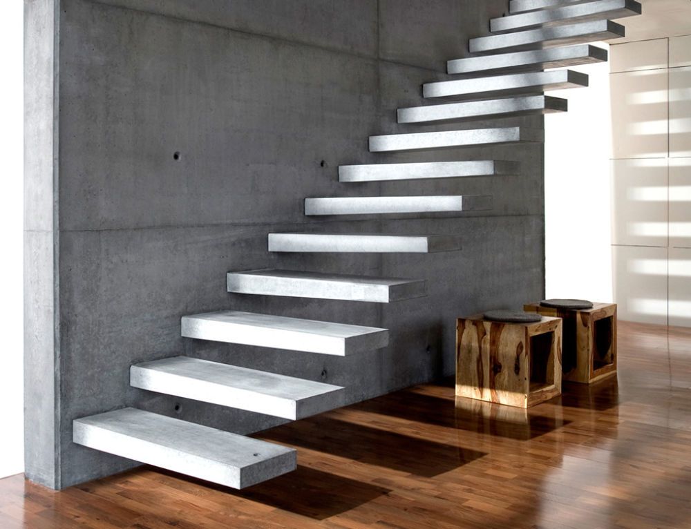 KS2304 WHITE CONCRETE Kevala Stairs Luxury staircase, Concrete KS2304 WHITE CONCRETE Kevala Stairs Luxury staircase, Concrete
