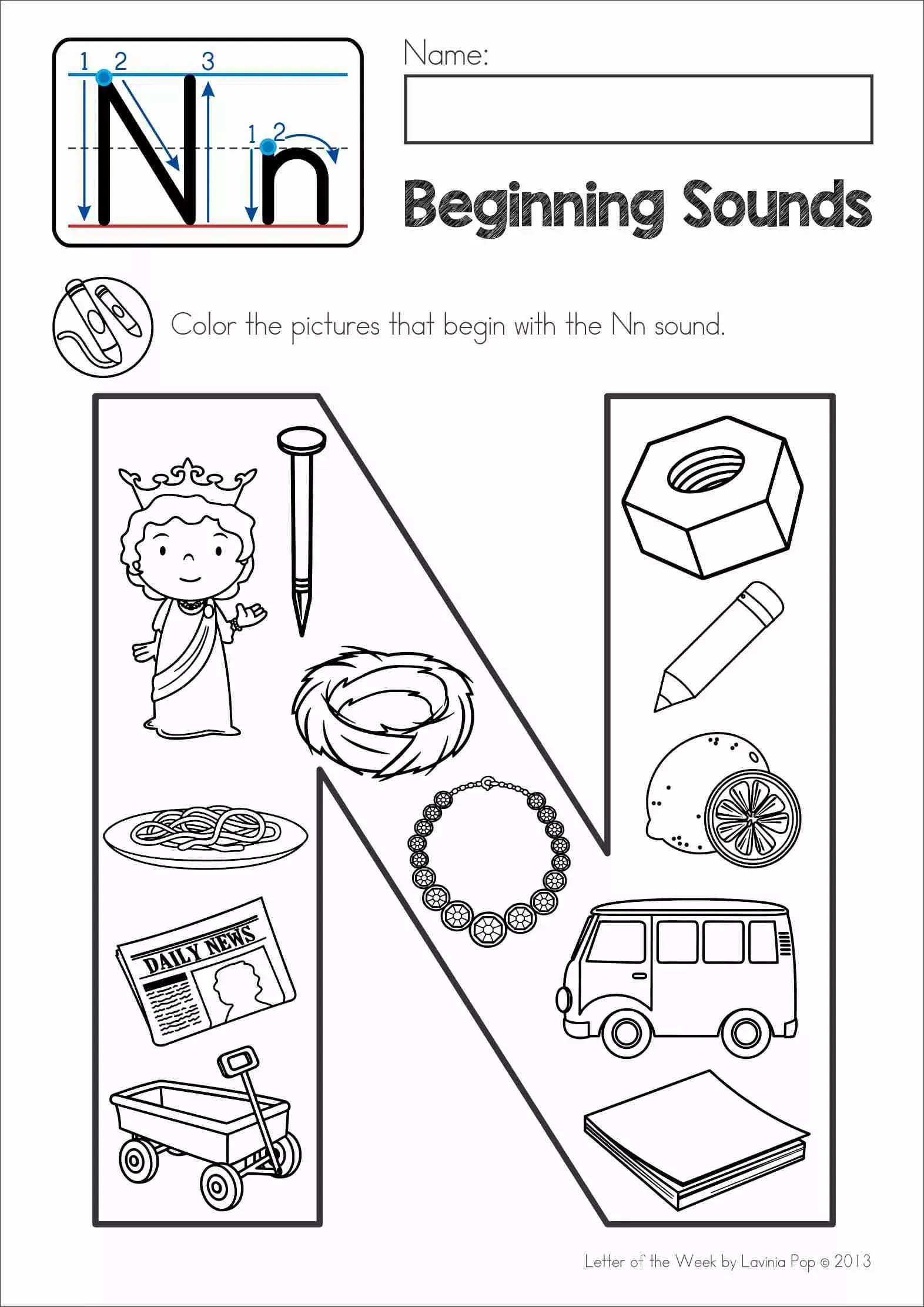 Letter of the Week N | Letter n, Phonics, Letter n activities