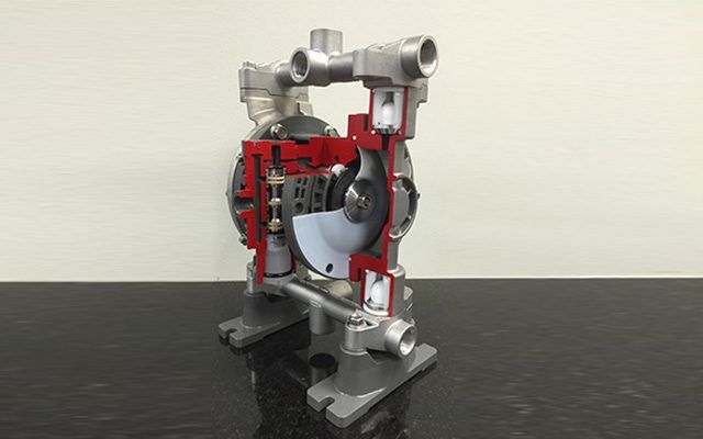 aodd pump working