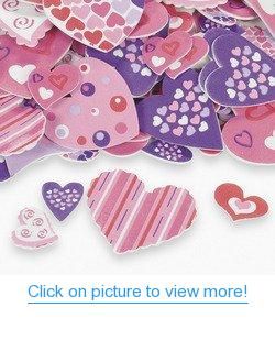 250 FUNKY HEART VALENTINE'S Day Foam Colorful STICKER SHAPES
