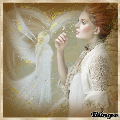 Begegnung mit einem Engel. Encounter with an angel.