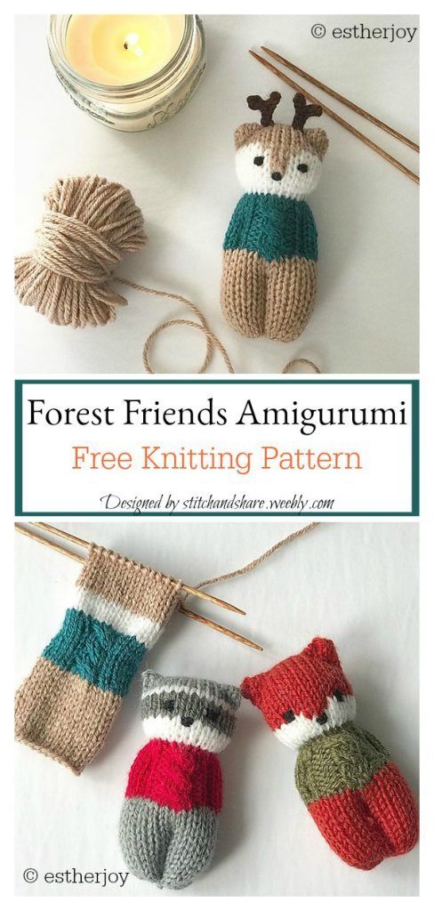 Forest Friends Amigurumi Knitting Pattern