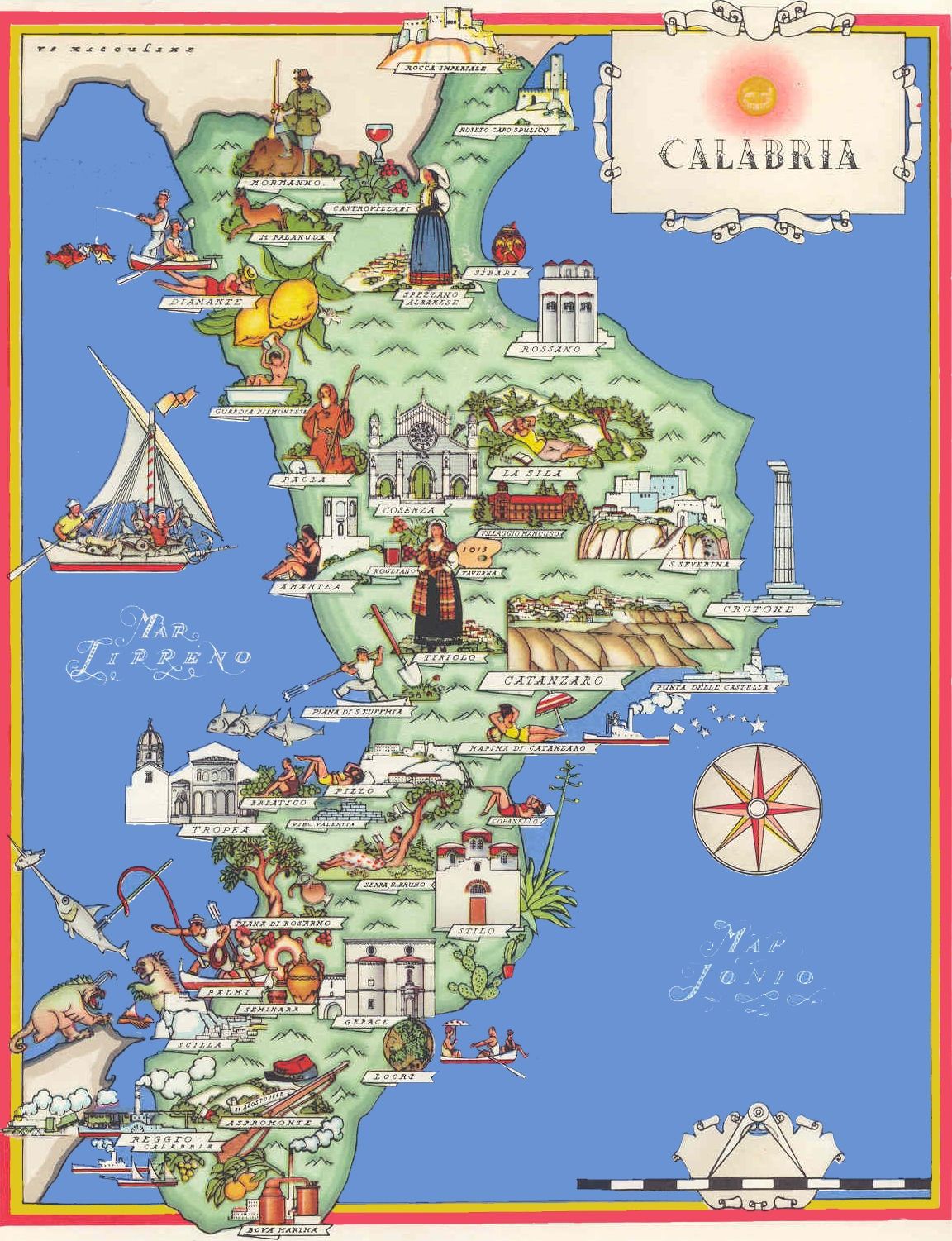 Calabria tourist map | Italy tourist, Calabria, Calabria italy