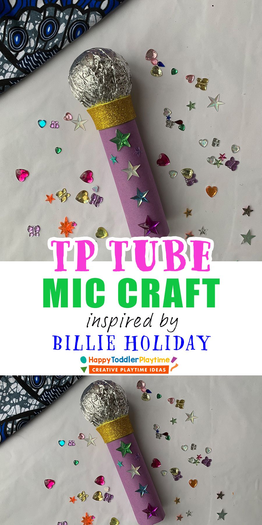 Cardboard Tube Microphone Craft for Kids