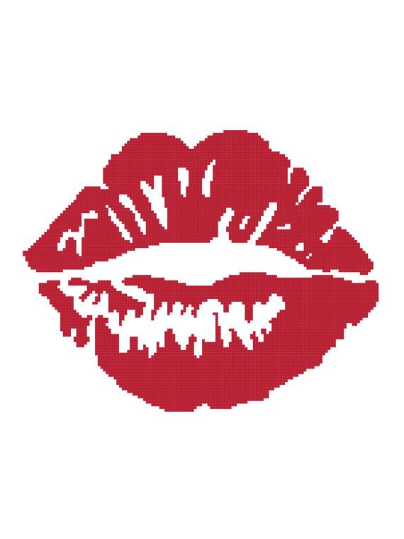 lips graph chart pattern afghan by madeespecially on single bed size chart