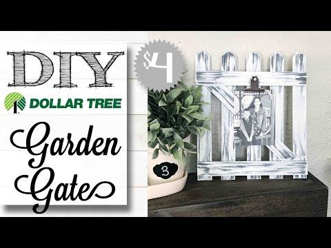 DIY Dollar Tree Garden Gate | $4 00 PROJECT! - YouTube #dollartreecrafts