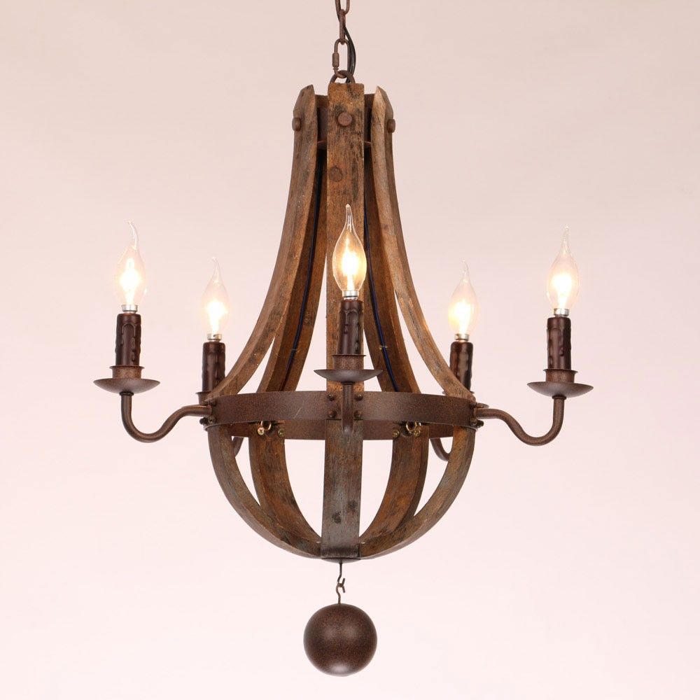 Rustic Wood and Rusty Metal Chandelier natural | Rustic Rustic Wood and Rusty Metal Chandelier natural | Rustic