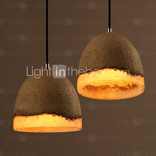 Cement Resin Pendant Hanging Light Chandeliers Lamp Fixture For Kitchen Dining B...