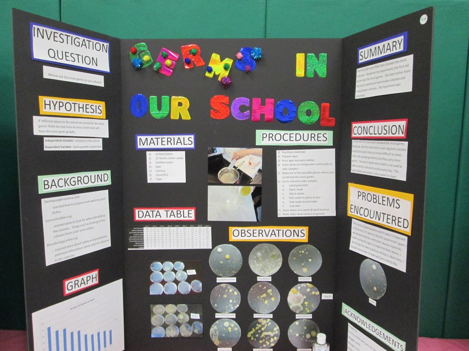 how to make a science project board