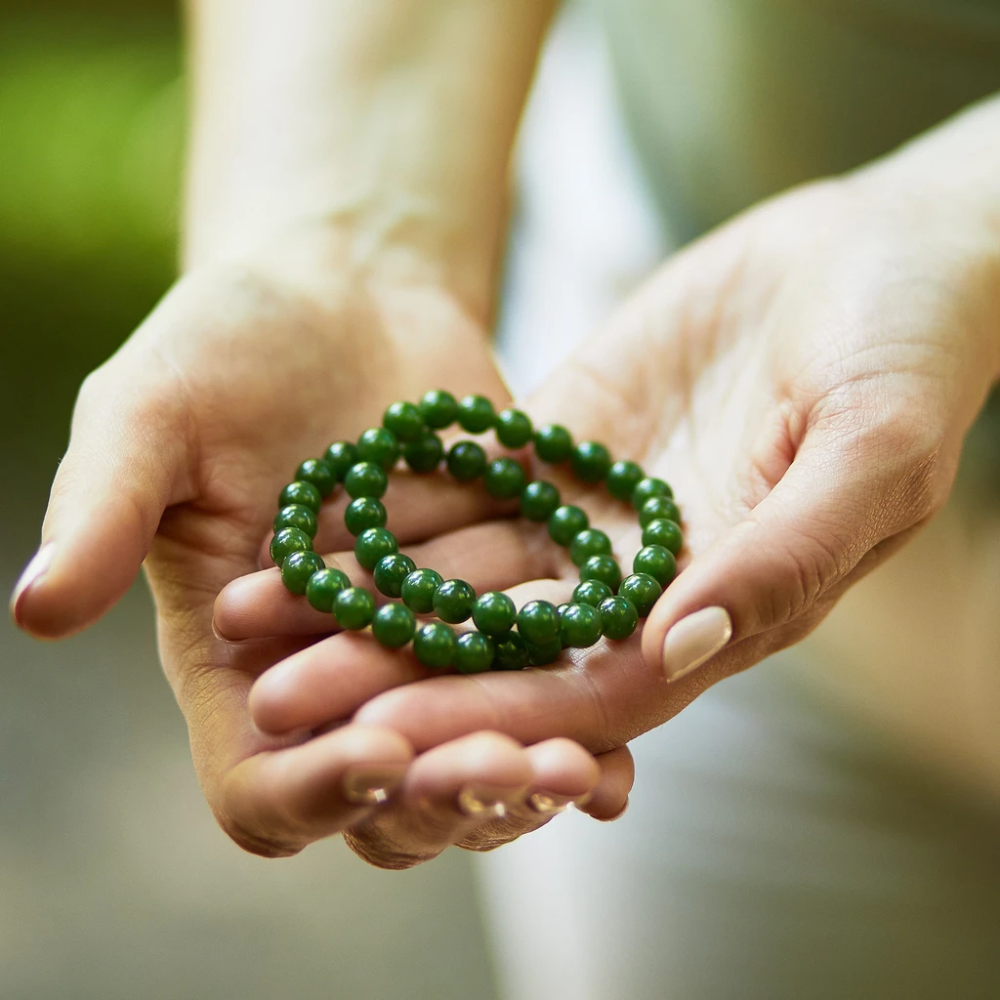Green Jade Bracelet - Gemisphere | Jade bracelet, Gemstones energy