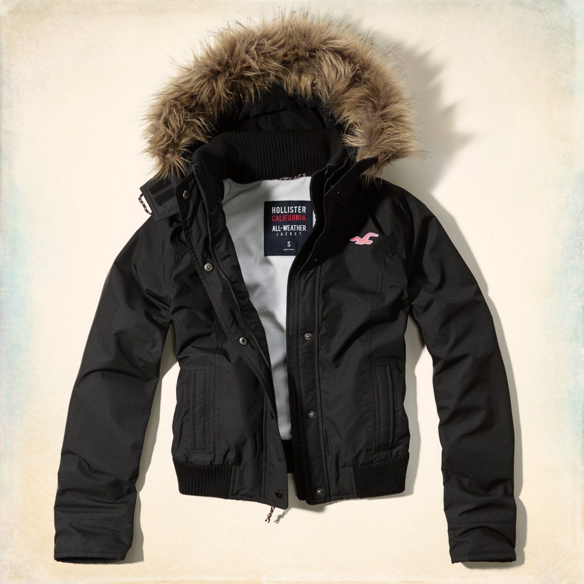 Girls The Hollister All-Weather Bomber Jacket | Girls Outerwear | HollisterCo.com