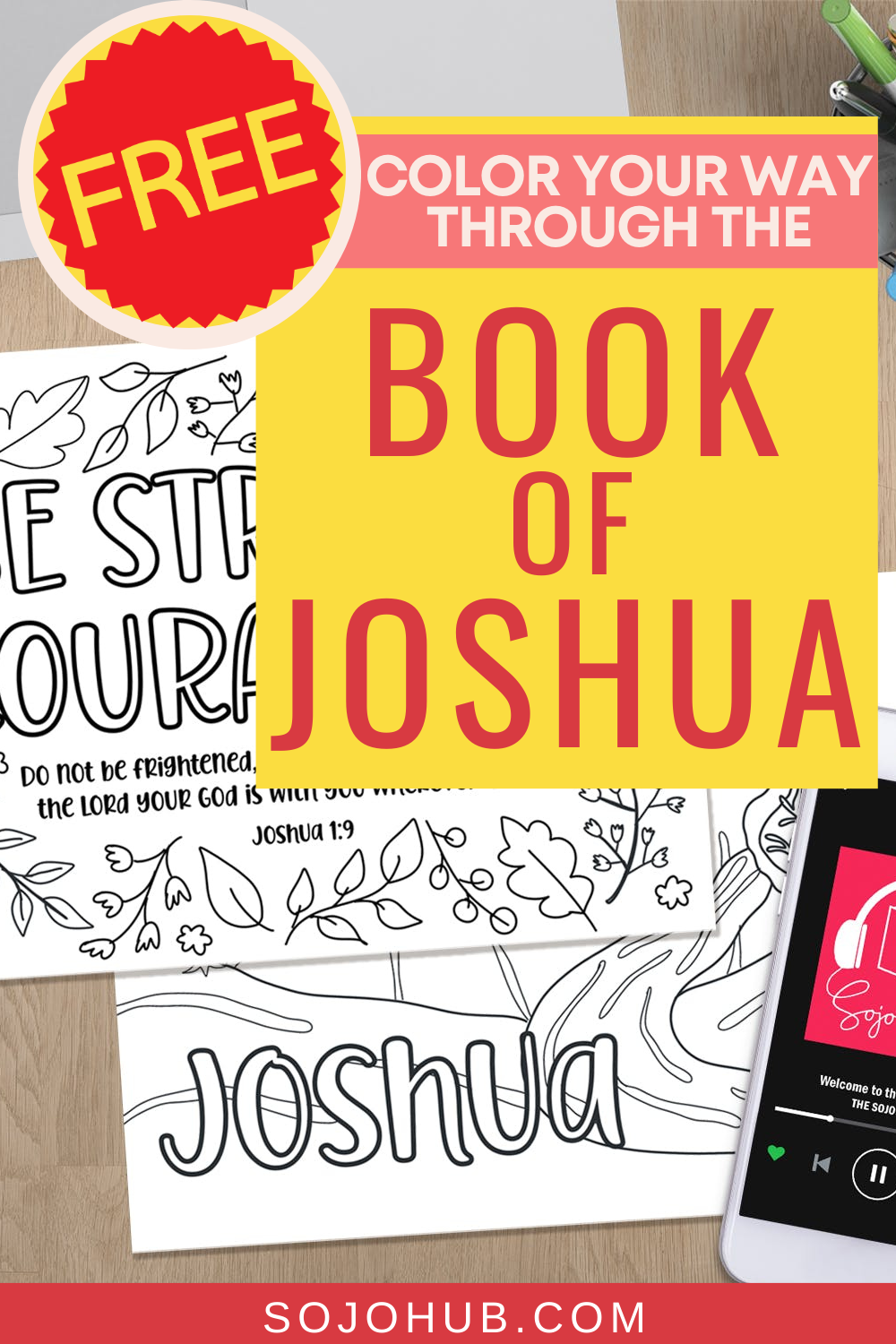 Color Your Way Through the Book of Joshua | Book of joshua, Bible