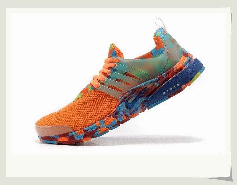 camo and orange sneakers