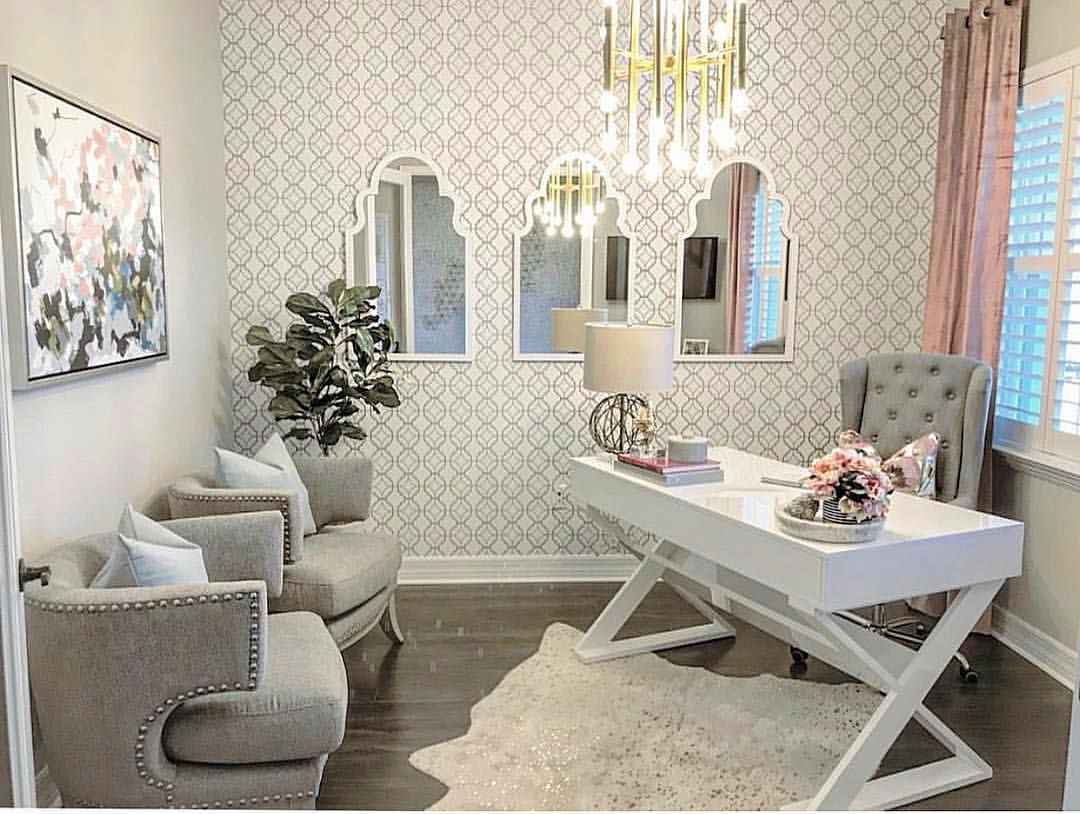 Found some great colorful art for this office at @americansignature. What’s your favorite item? #interiordesign #homedesign #officedecor… Cozy Home Office, Office Guest Room, Home Office Space, Home Office Design, Home Office Decor, House Design, Glam Office Decor Workspaces, Office Designs, Home Office Chairs