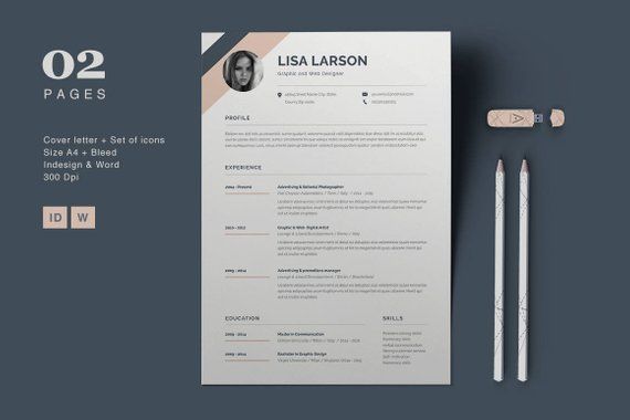Resume Template / Resume Template Word Cv Template Instant - 2 page resume template Resume Template / Resume Template Word Cv Template Instant - 2 page resume template