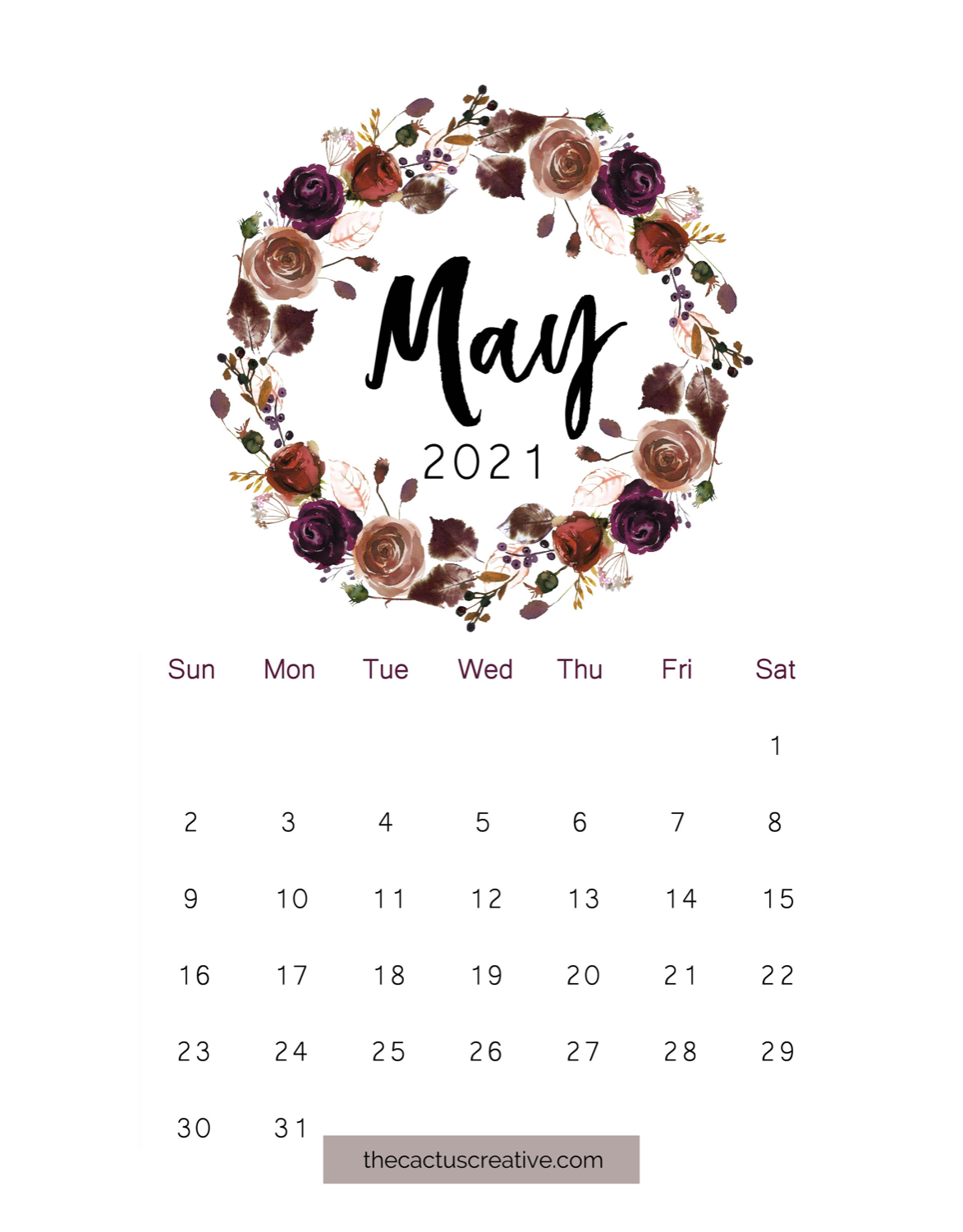 7in9 Ooartld M may 2021 calendar letter
