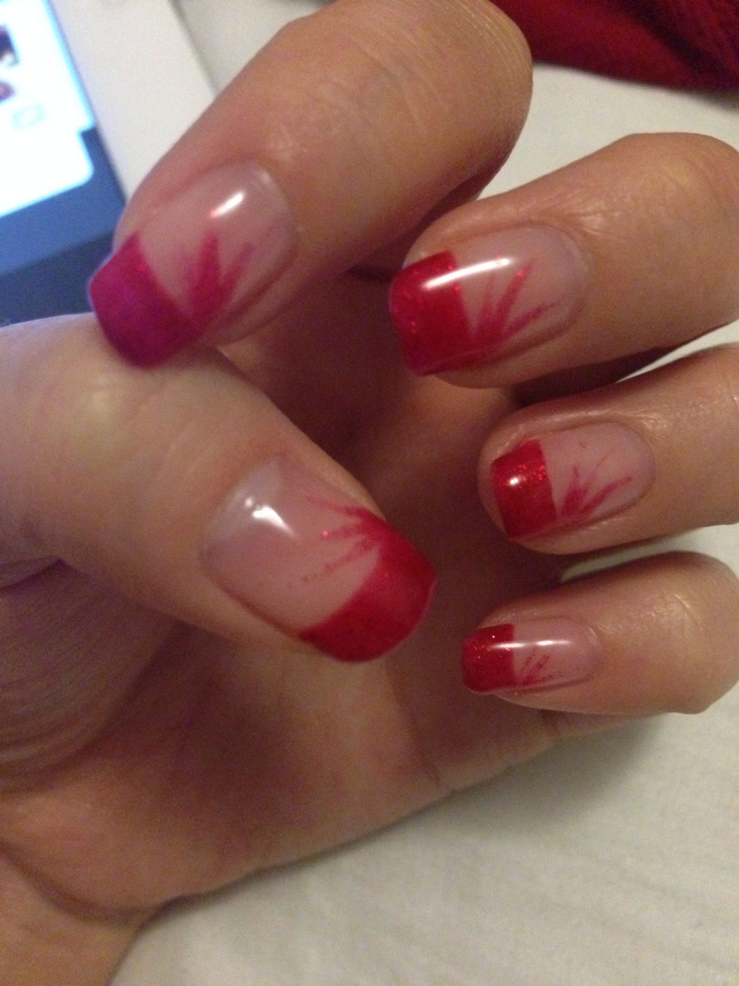 red tip nails red tip nails