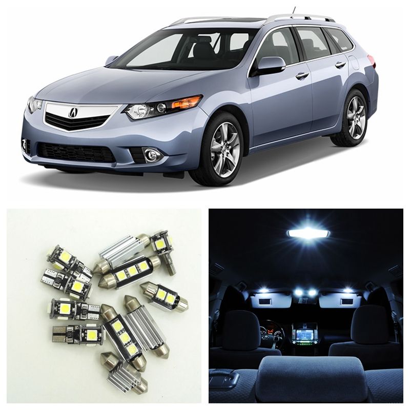 12pcs Super White Car LED Light Bulbs Interior Package Kit For 2009