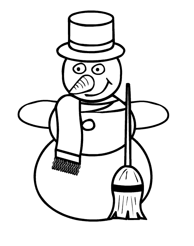 simple snowman coloring pages coloring pages christmas snowman