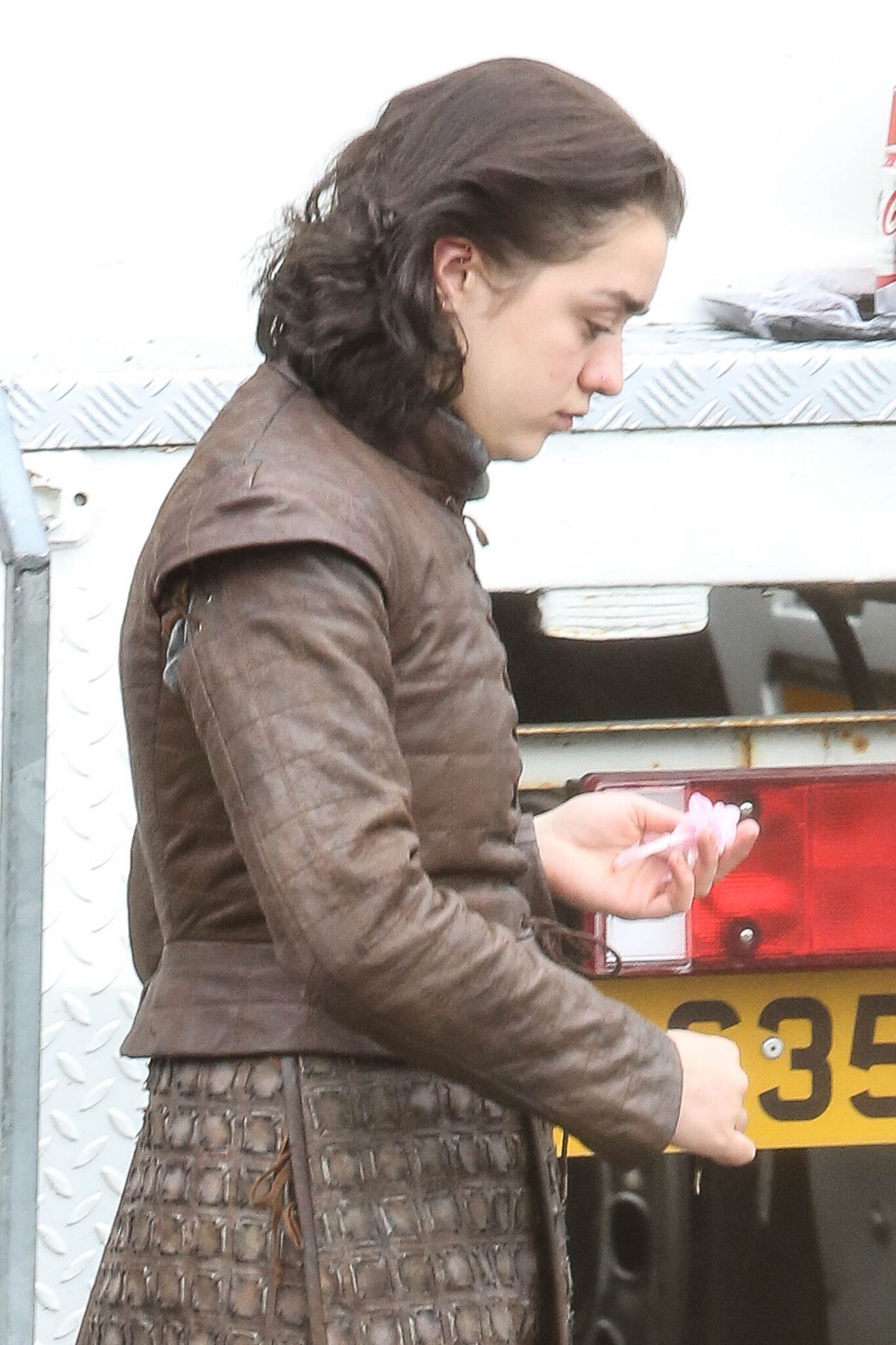 Image result for maisie williams on set