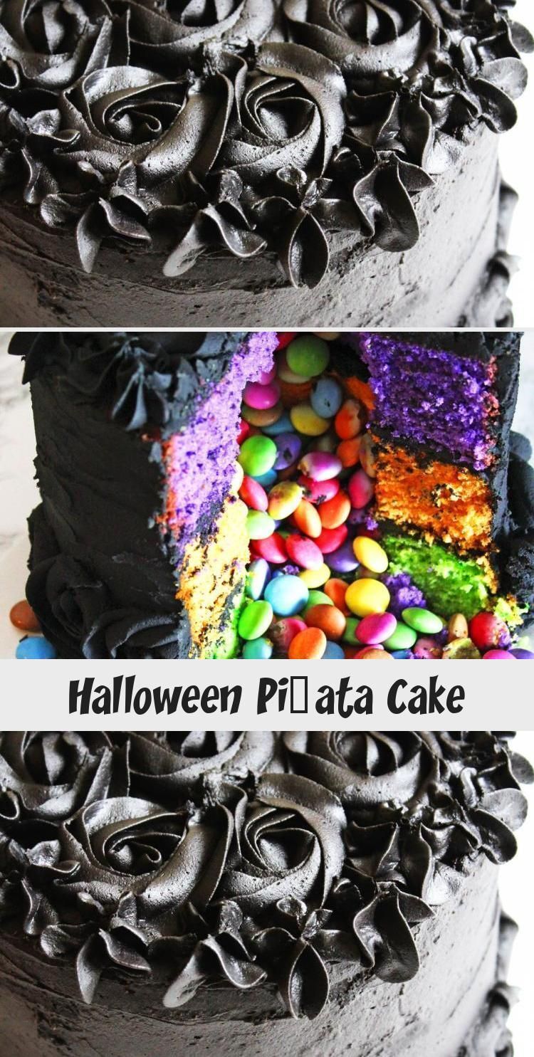 Halloween Pinata Kuchen vom Abendessen in den Vororten #PinataKuchenEinfach #Pin - Bozaa