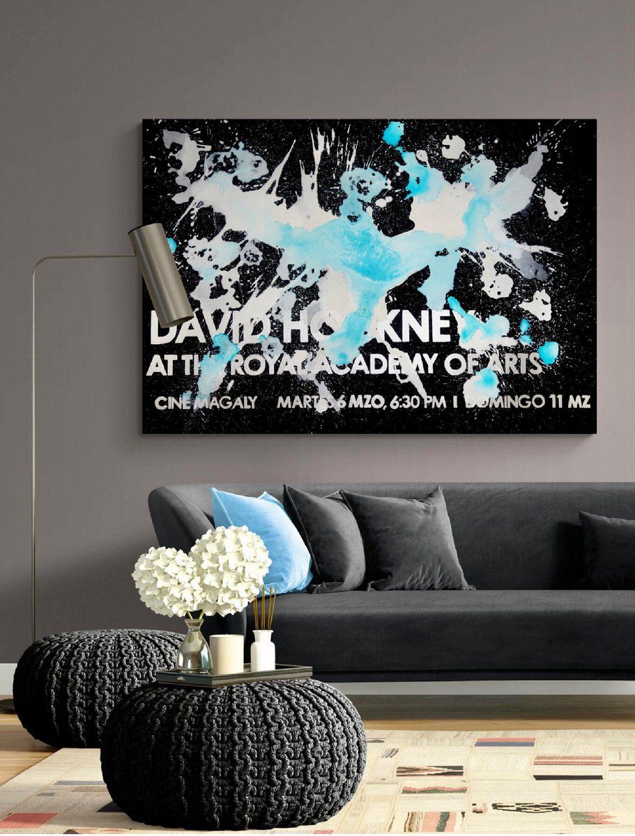 Acrylic painting on Canvas, Subject: Abstract and non-figurative, Geometric style, One of a kind artwork, Signed on the back, Size: 55.12 x 39.37 x 0.79 in (unframed) / 55.12 x 39.37 in (actual image size), Materials: acrylics/texture on canvas Artfinder, Acrylic Painting Canvas, Blue And Silver, Contemporary Art, Geometric, Texture, Figurative, Acrylics, Artwork