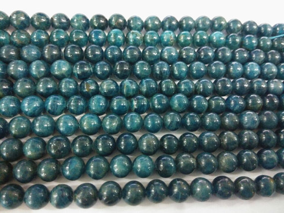 High Quality 4mm 6mm 8mm 10mm 12mm Blue Round Natural Turquoise Gem Beads 15/"