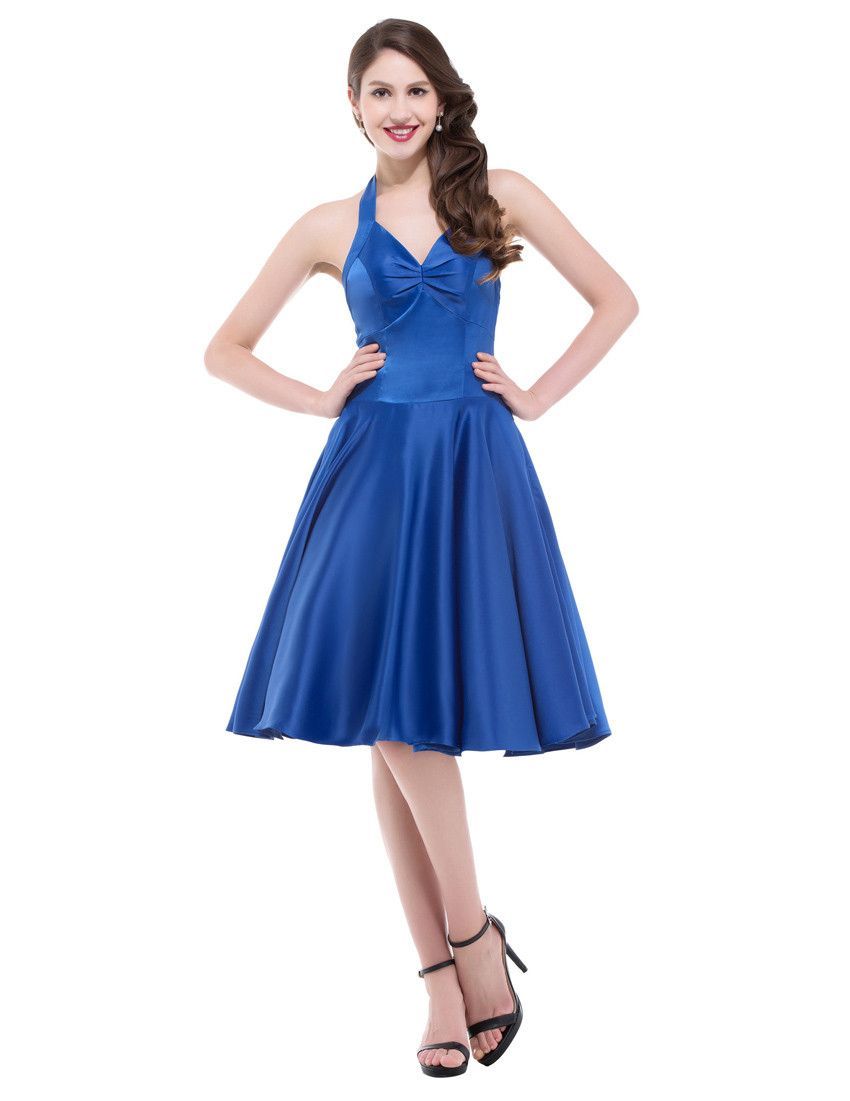 Purple Backless Cocktail Dress Xmas