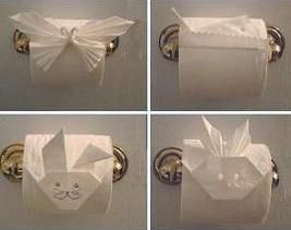Toilet Paper Origami, Toilet Paper Crafts, Book Origami, Paper Crafts Origami, Toilet Paper Roll, Bunny Origami, Napkin Folding, Paper Folding, Origami Paloma