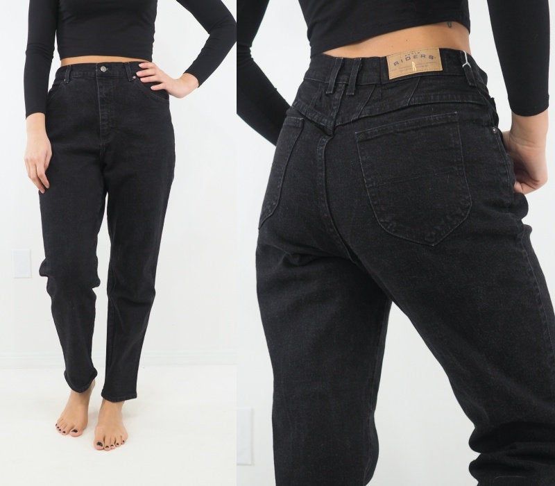 lee black high waisted jeans