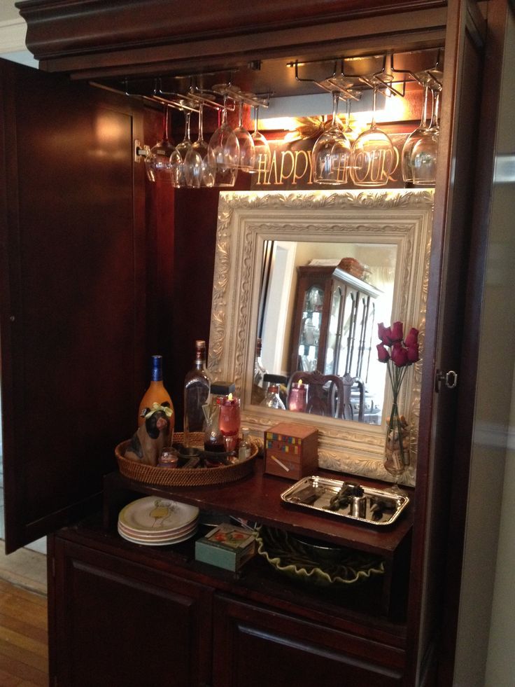 Pin by Tracy Skala on Stuff for the house in 2019 | Armoire bar, Bars for home, Armoire