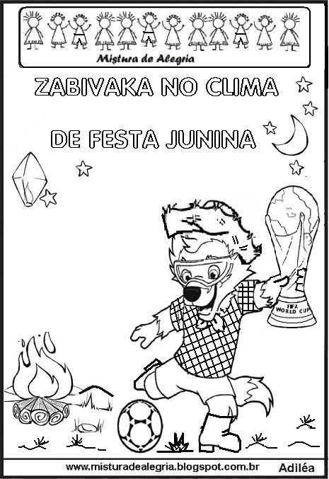 Download MASCOTE DA COPA DO MUNDO DE 2018 PARA IMPRIMIR E COLORIR
