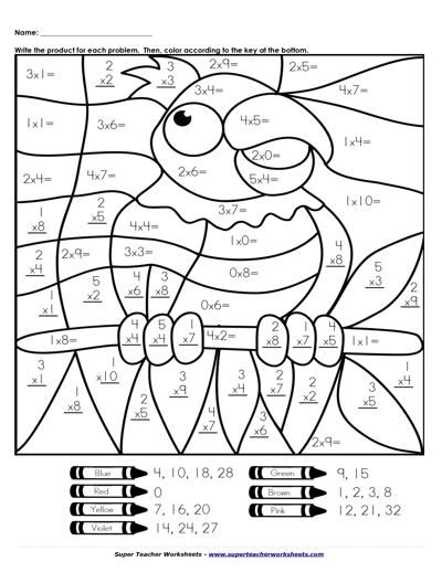 from color by numbers best | Math coloring worksheets, 3rd grade math