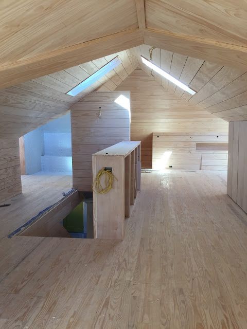 Wow this finished attic is beautiful! Love the raw wood and the beautiful roofline! - #Attic #Beautiful #Finished #loft #Love #raw #roofline #Wood #Wow #loftconversions