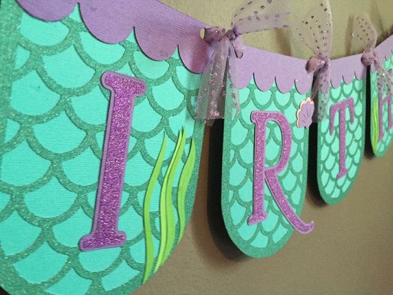 Download Under The Sea Mermaid Banner | Little mermaid birthday ...