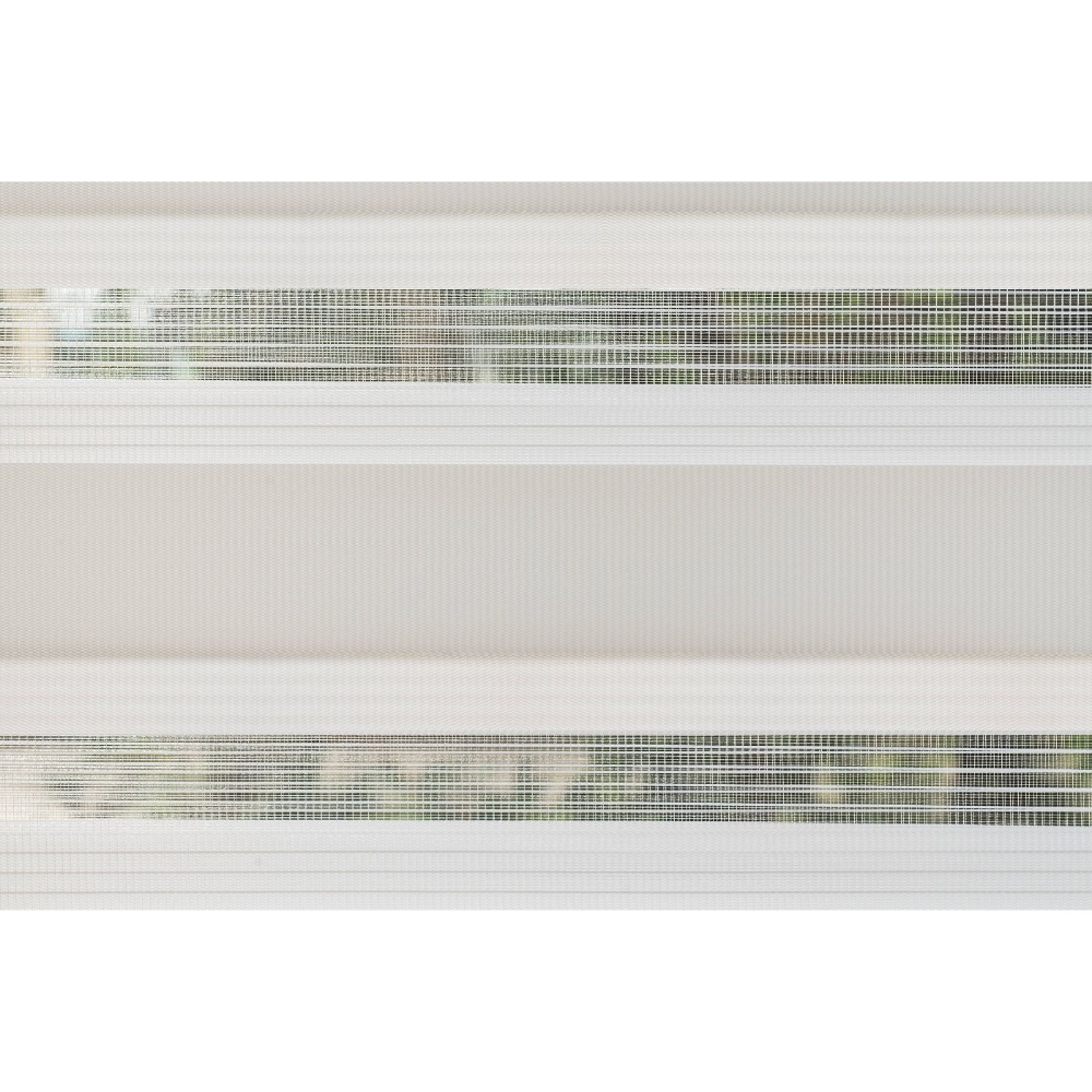CordFree Zebra Blinds Light Filtering White with Fabric Roller Valance