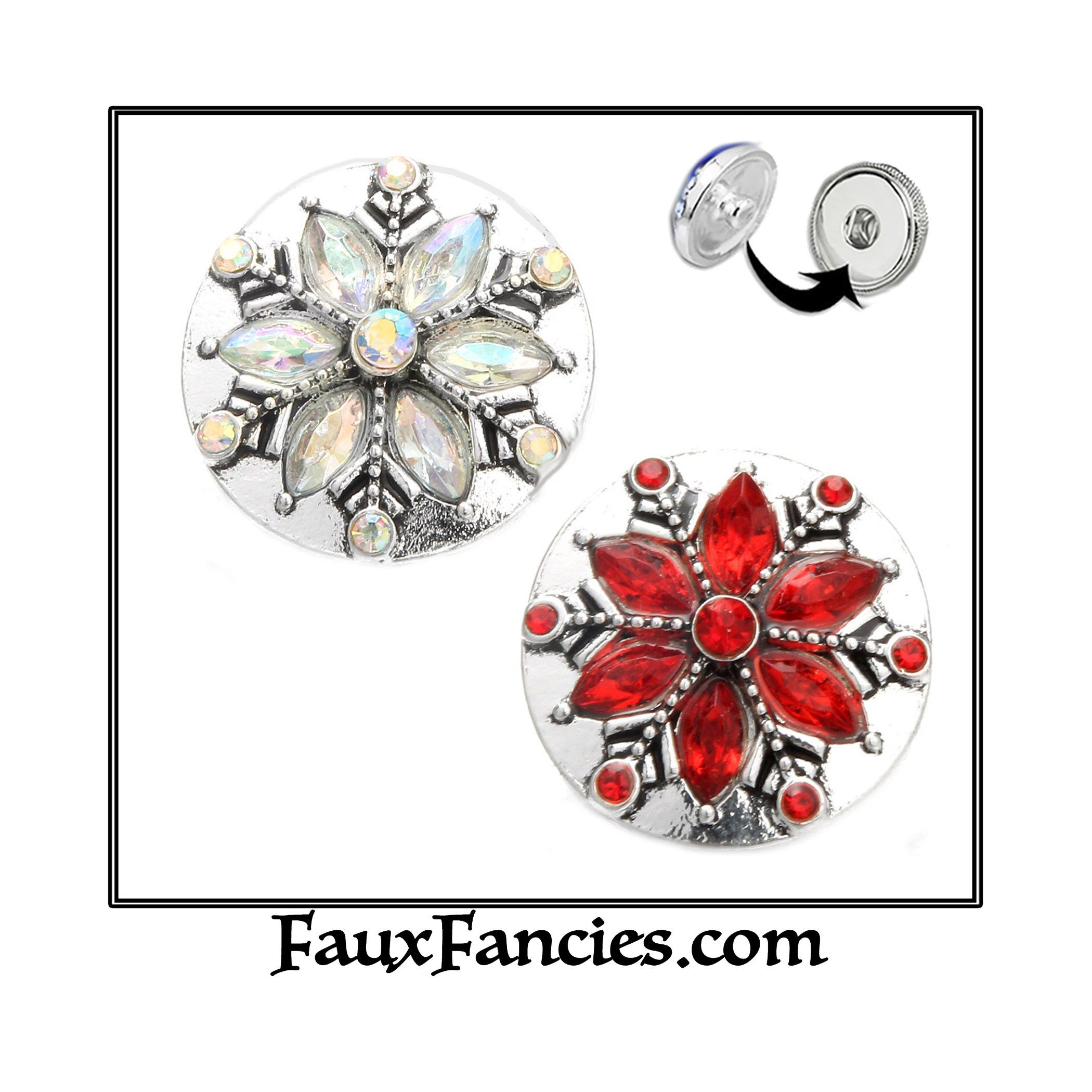 Jewelry 18mm Rhinestone Christmas Tree Button Charm for Noosa Ginger Snaps etc