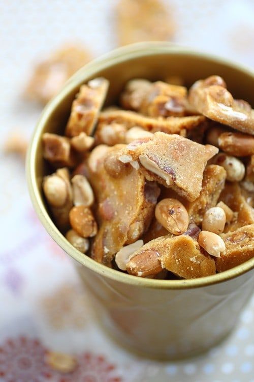 BESTEVER Peanut Brittle crispy, crunchy, loaded with peanuts. This amazing peanut brittle is