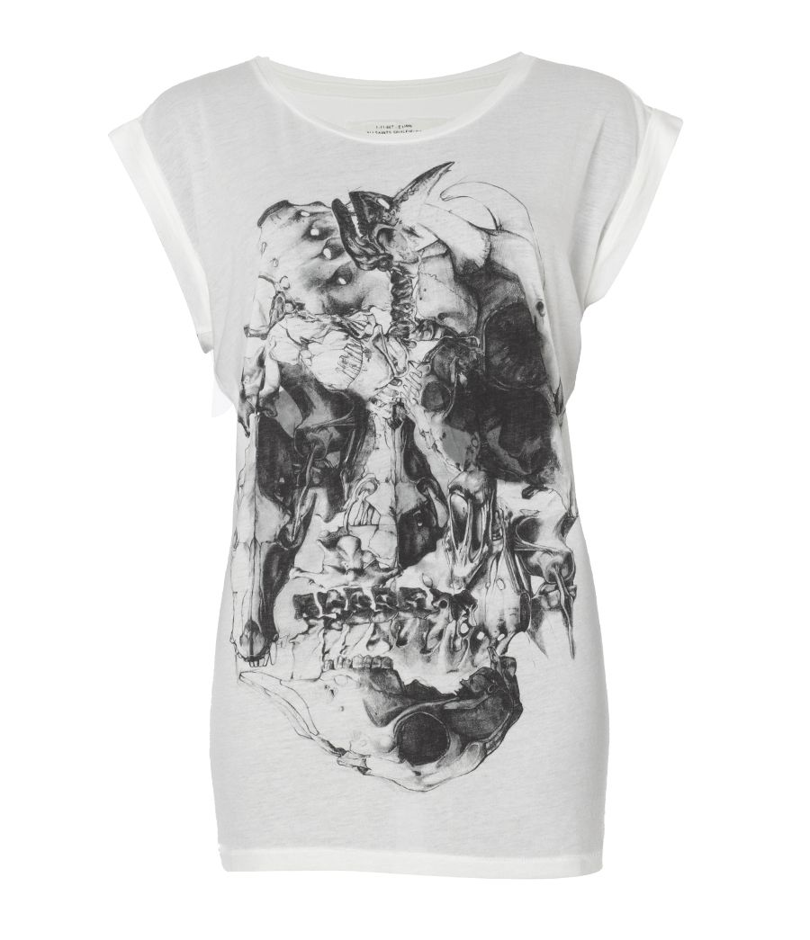 all saints skull t shirt