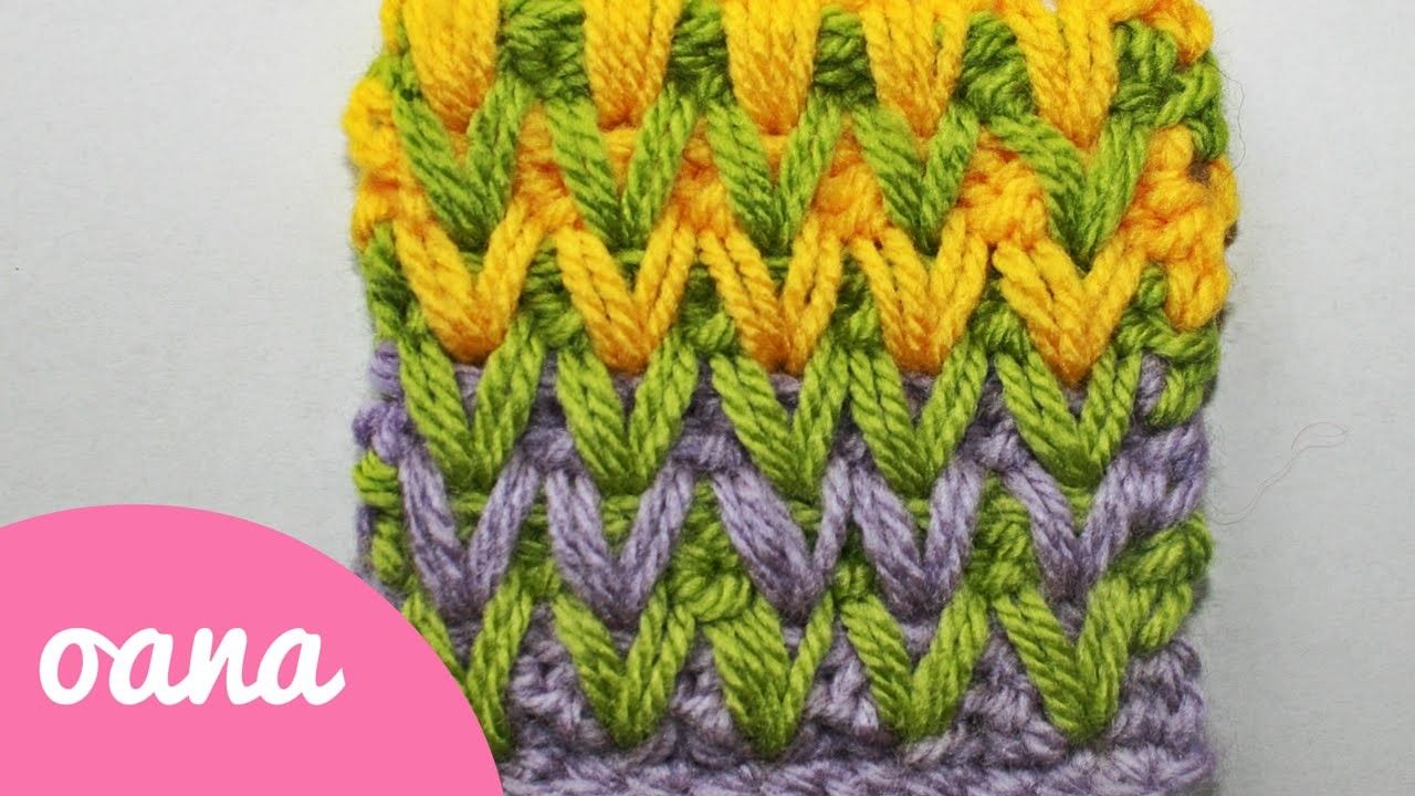 Download Crochet color spike stitch | Crochet tutorial, Crochet faces, Crochet videos tutorials