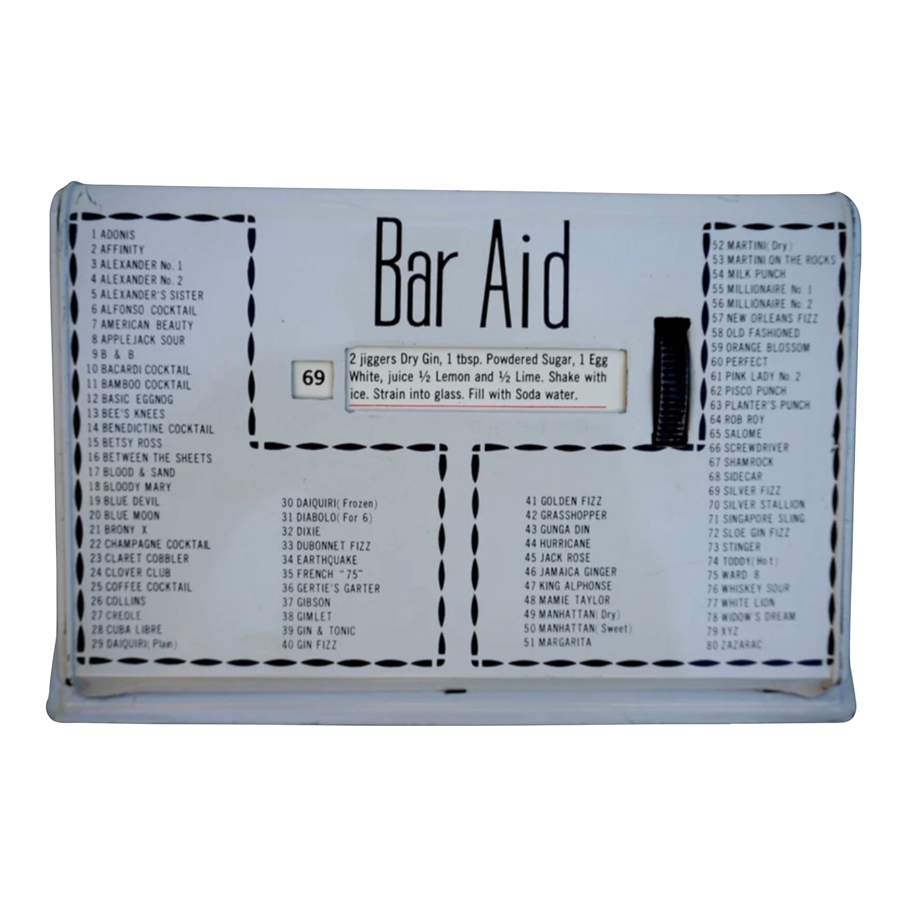 Mid Century Bar Aid Metal Cocktail Recipe Rolodex Revolving Cocktail mid-century-bar-aid-metal-cocktail-recipe-rolodex-revolving-cocktail